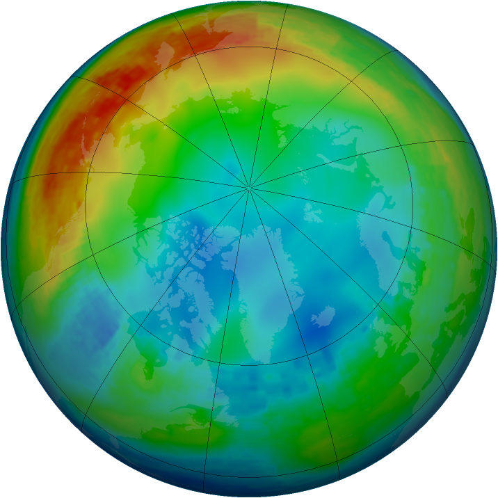 Arctic ozone map for 15 December 2002